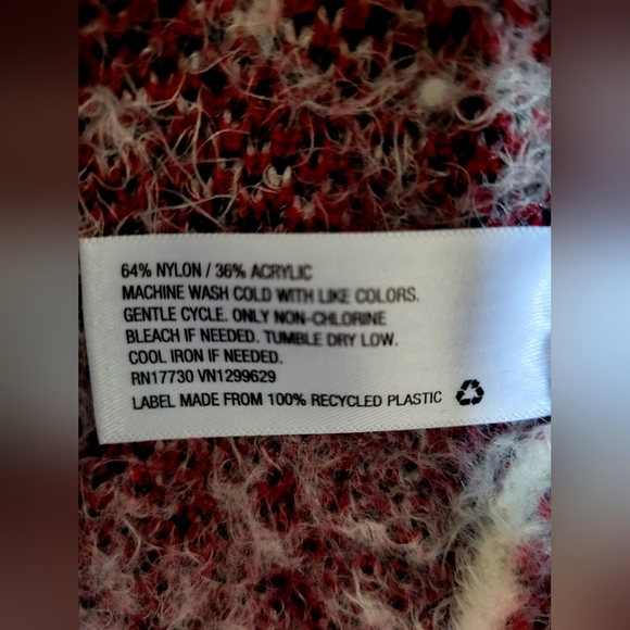 Knox Rose Women's Open Front Cardigan Nordic/Isle Pattern Fuzzy/Eyelach Medium - Picture 6 of 16